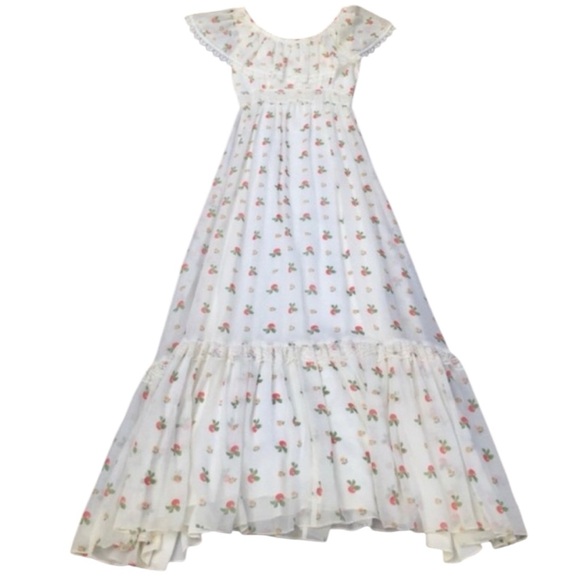 Vintage apple design maxi dress - Picture 1 of 12